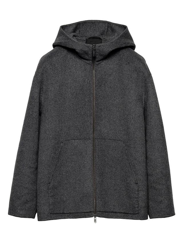 Mens Wool Hoodie Jacket Product Image