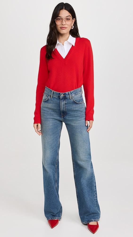 alice + olivia Denby Woven Collar Pullover | Shopbop Product Image