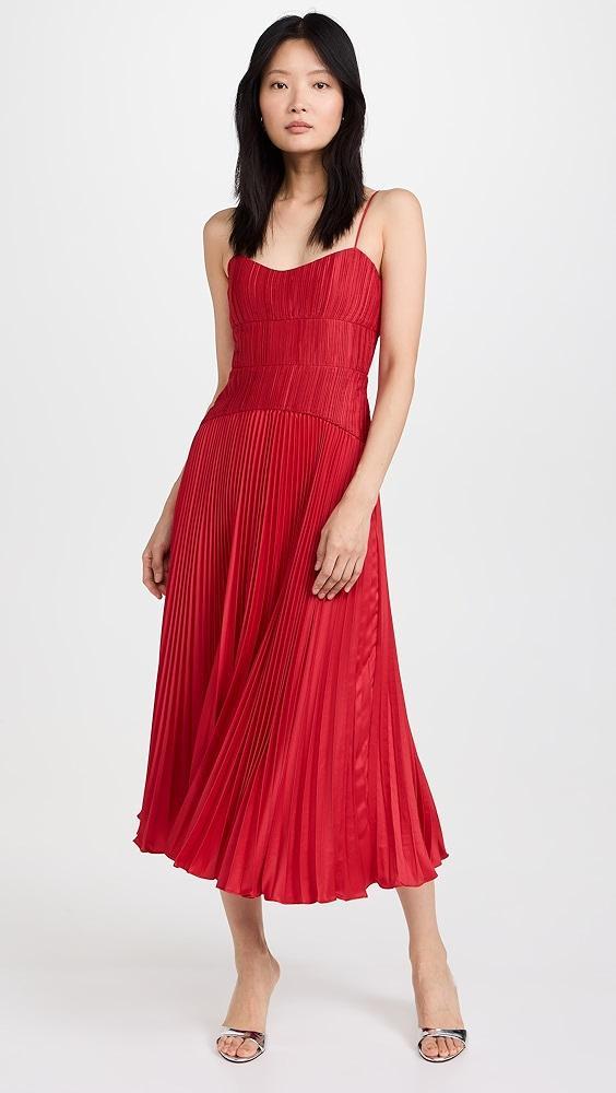 AMUR Cherry Drop Waist Midi Dress | Shopbop Product Image