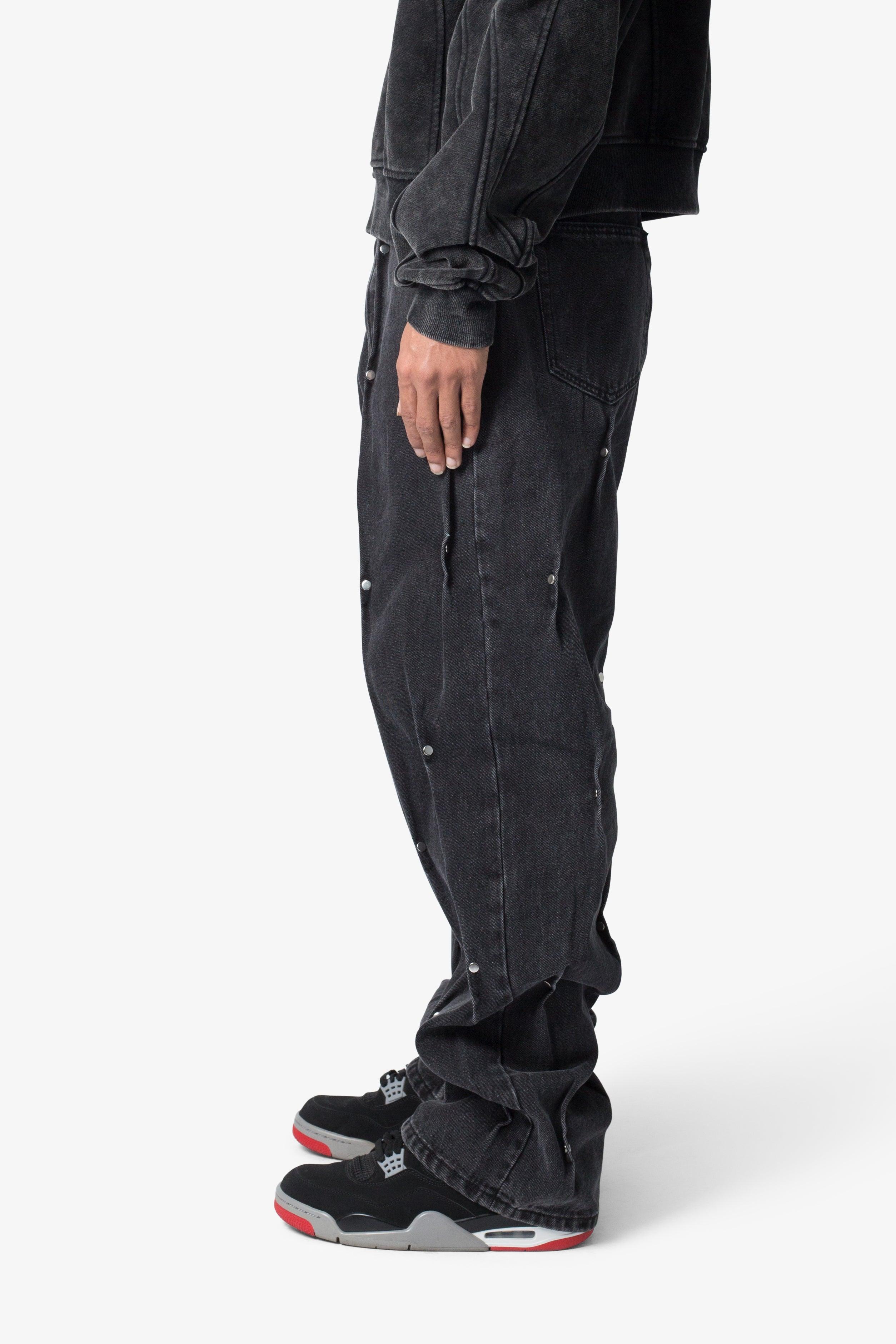 Ultra Baggy Rivet Denim - Black Product Image