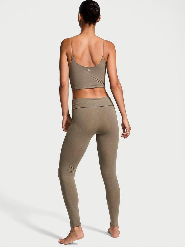 VS Cotton Yoga Mid-Rise Foldover Leggings Product Image