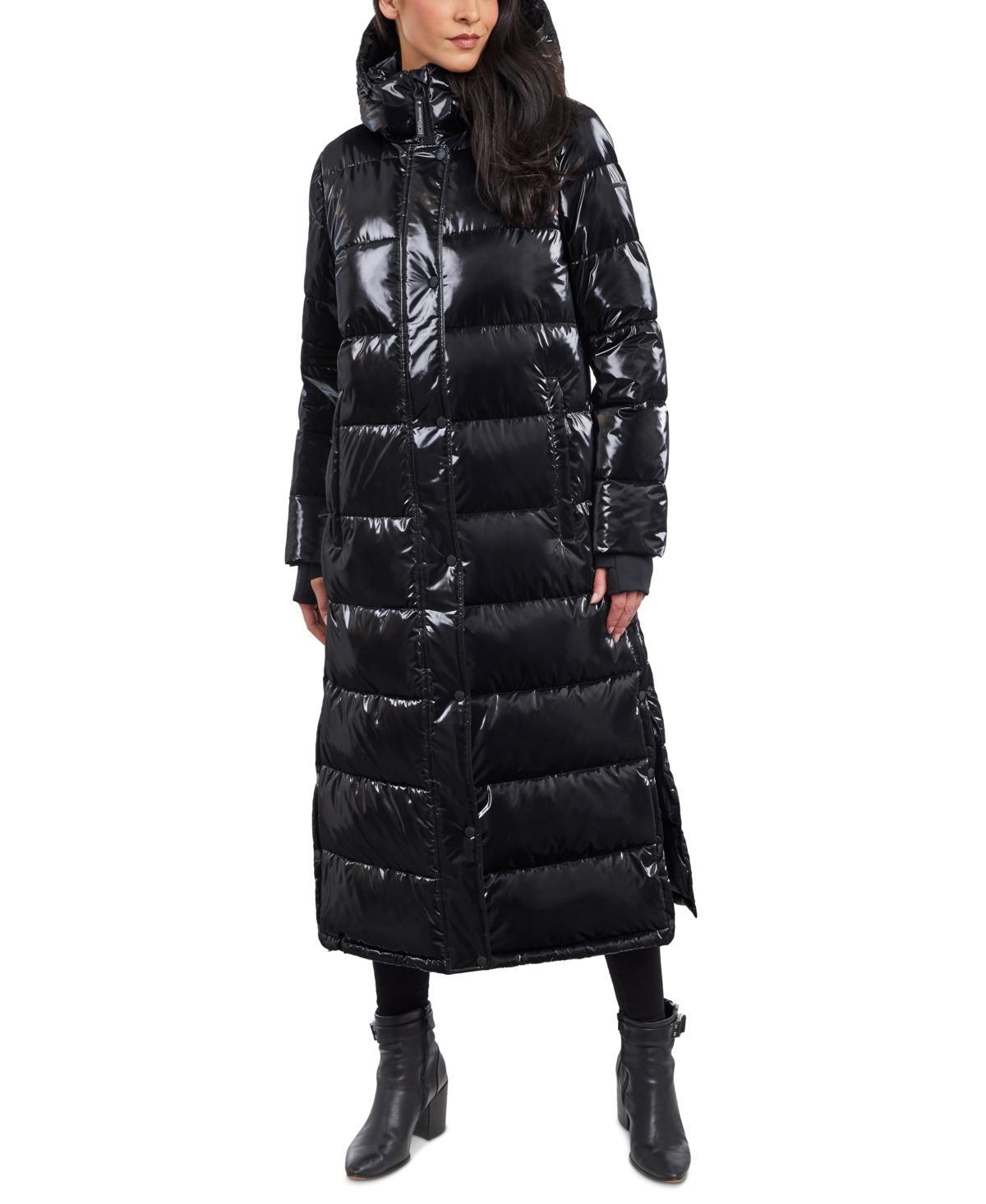 BCBGeneration Womens Hooded Maxi Puffer Coat Product Image