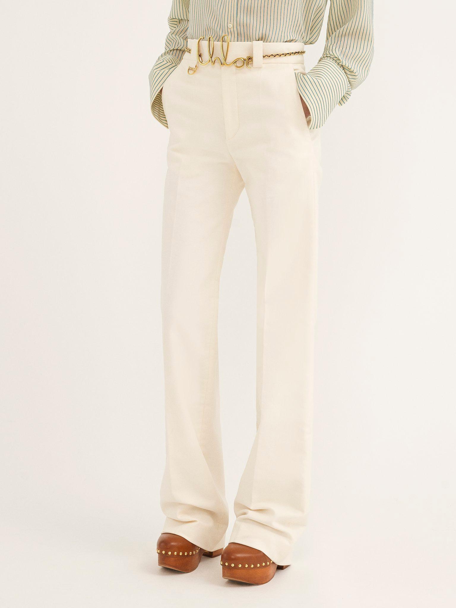 Tailored pants in brushed cotton Product Image