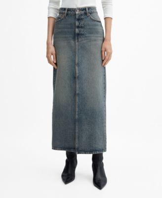 Mango Womens Long Denim Skirt product image