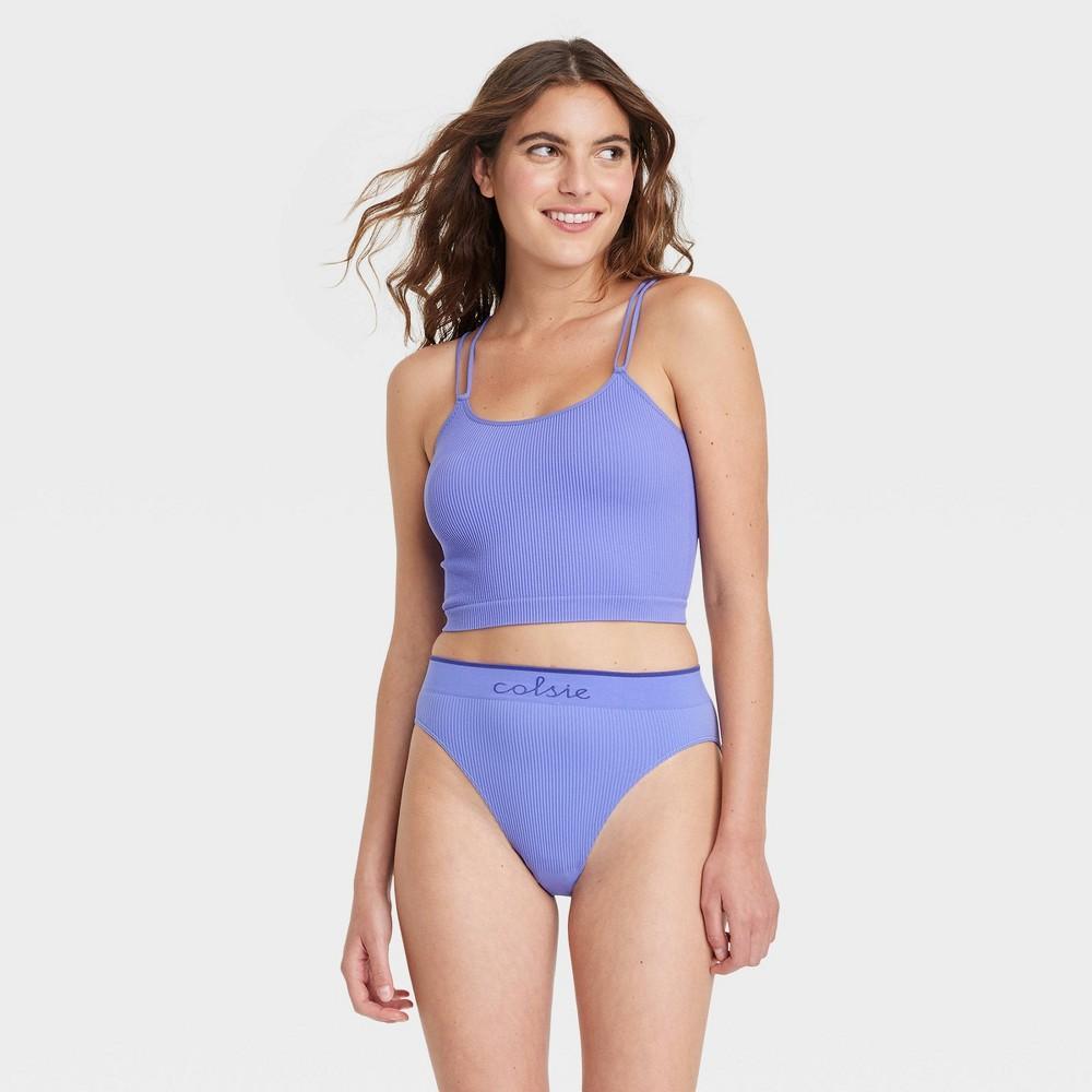 Womens Seamless Cheeky Underwear - Colsie Periwinkle Blue M Product Image