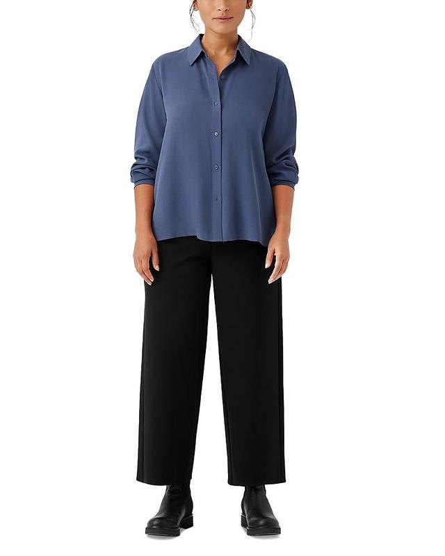 Eileen Fisher Silk Classic Collar Shirt Product Image