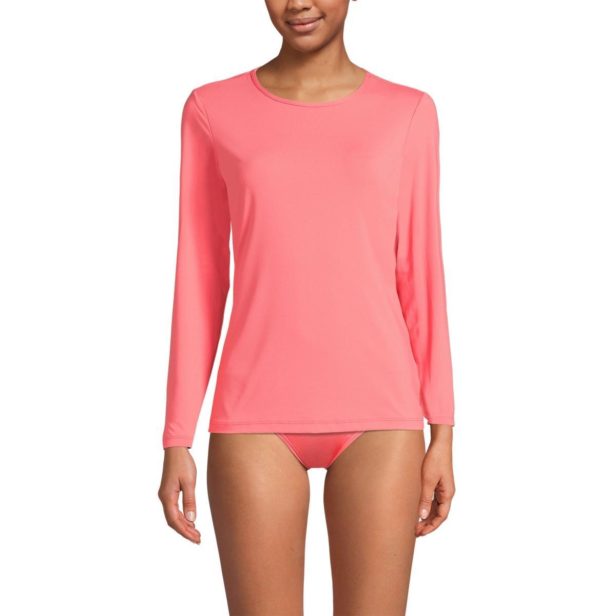 Plus Size Lands End UPF 50 Long Sleeve Rash Guard, Womens Product Image