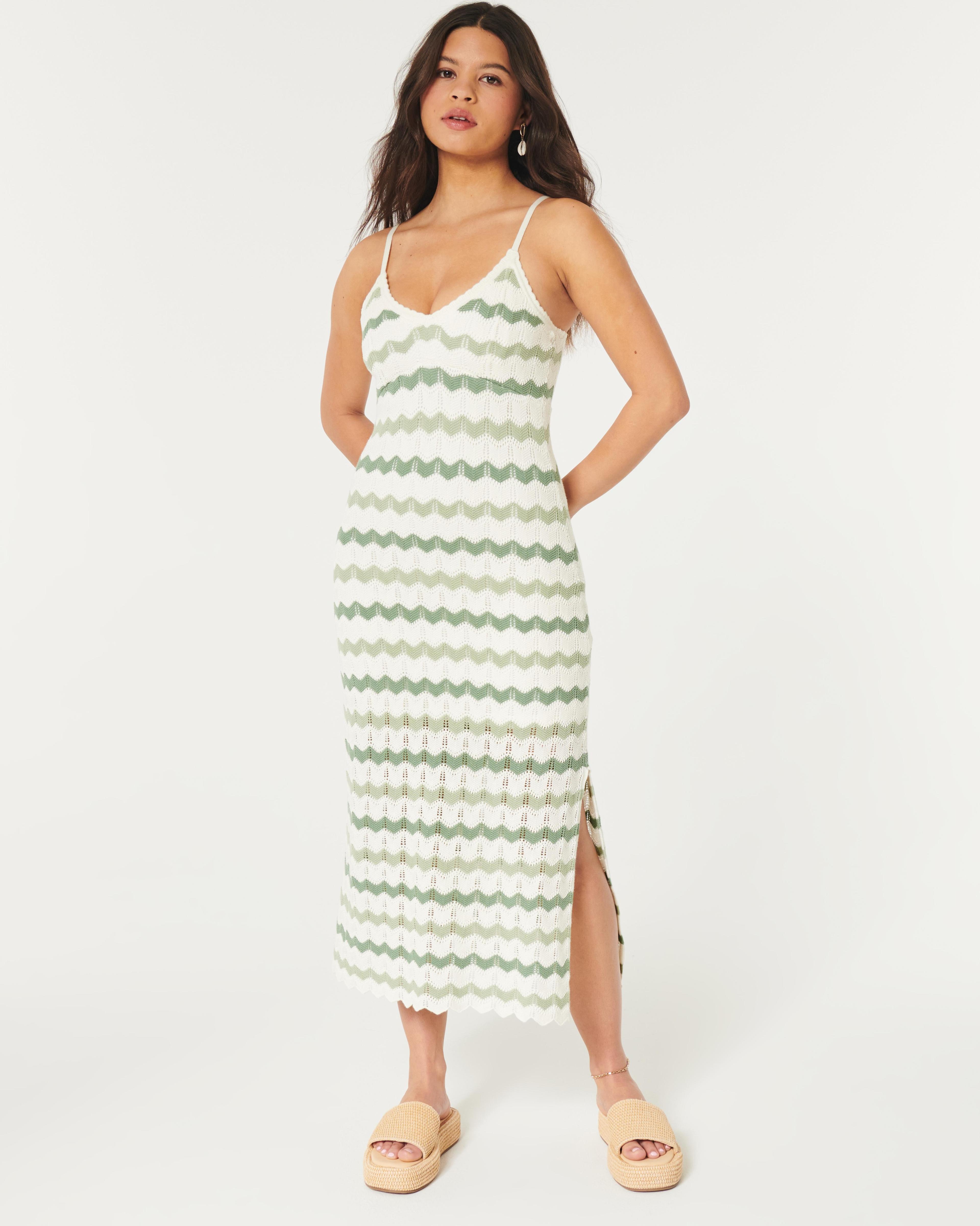 Crochet-Style Midi Dress Product Image