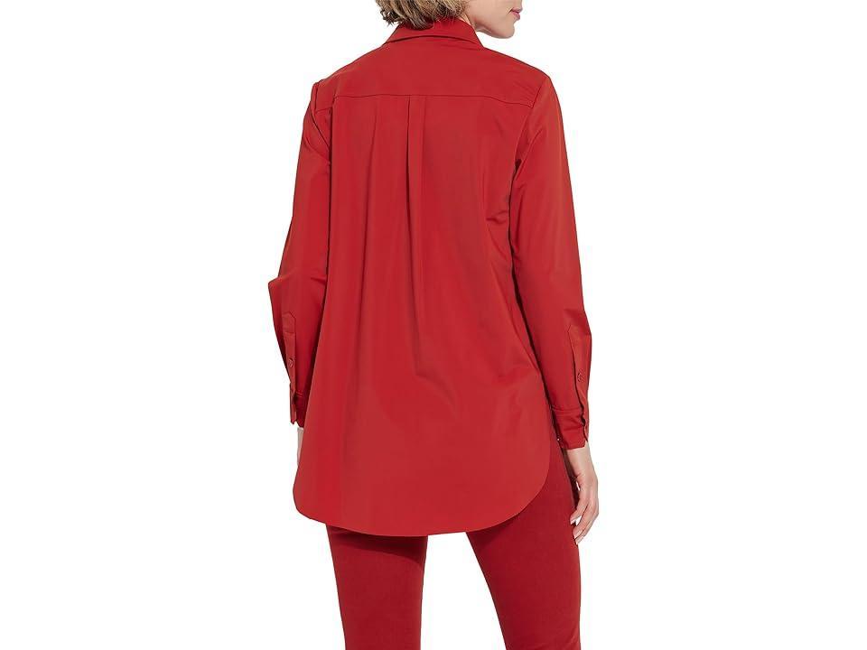 Lysse Schiffer Button-Down Shirt (Matte Red) Women's Clothing Product Image