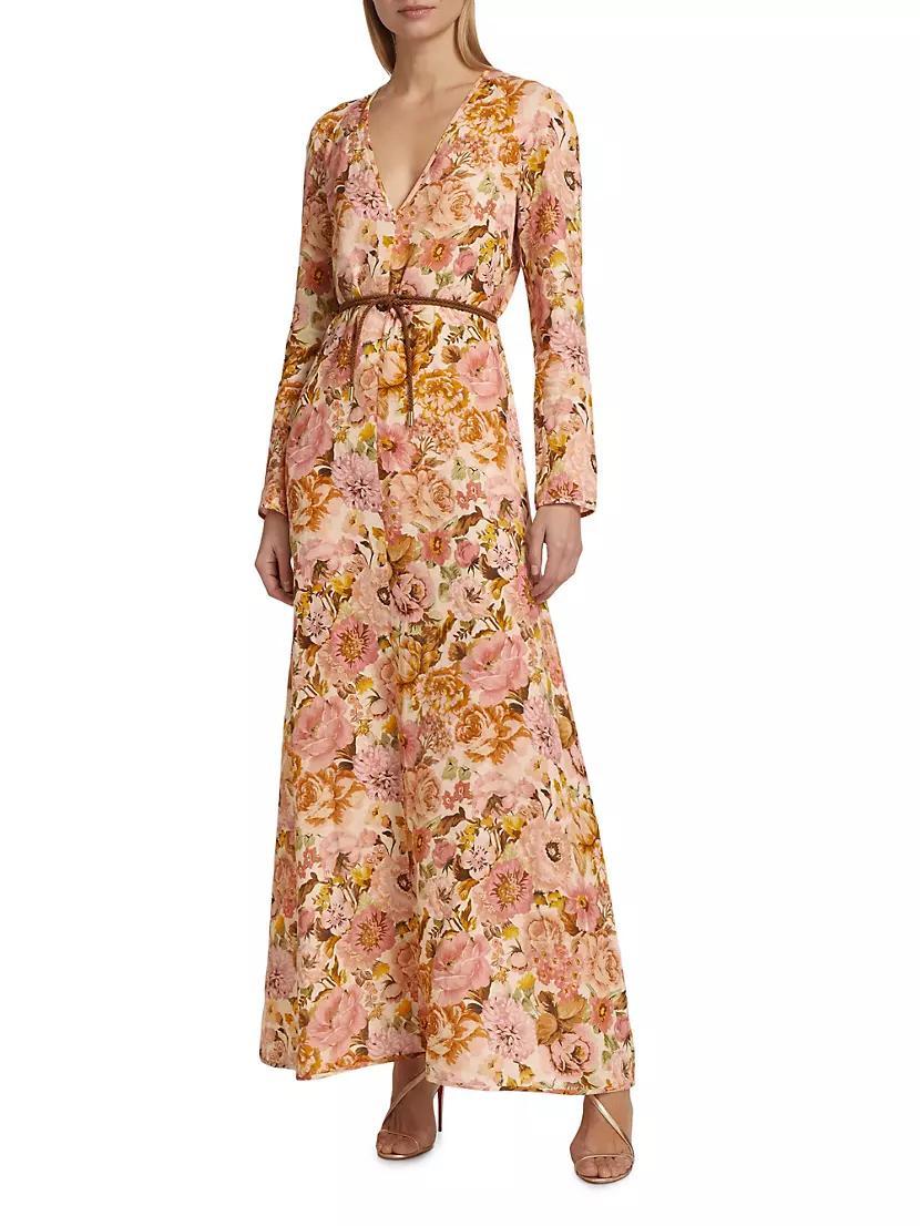 Golden Plunge Maxi Dress Product Image