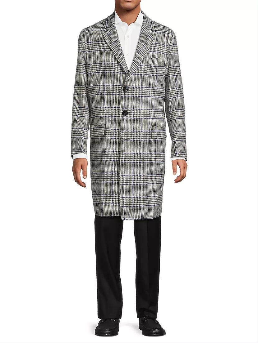 Glen Plaid Wool Overcoat Product Image