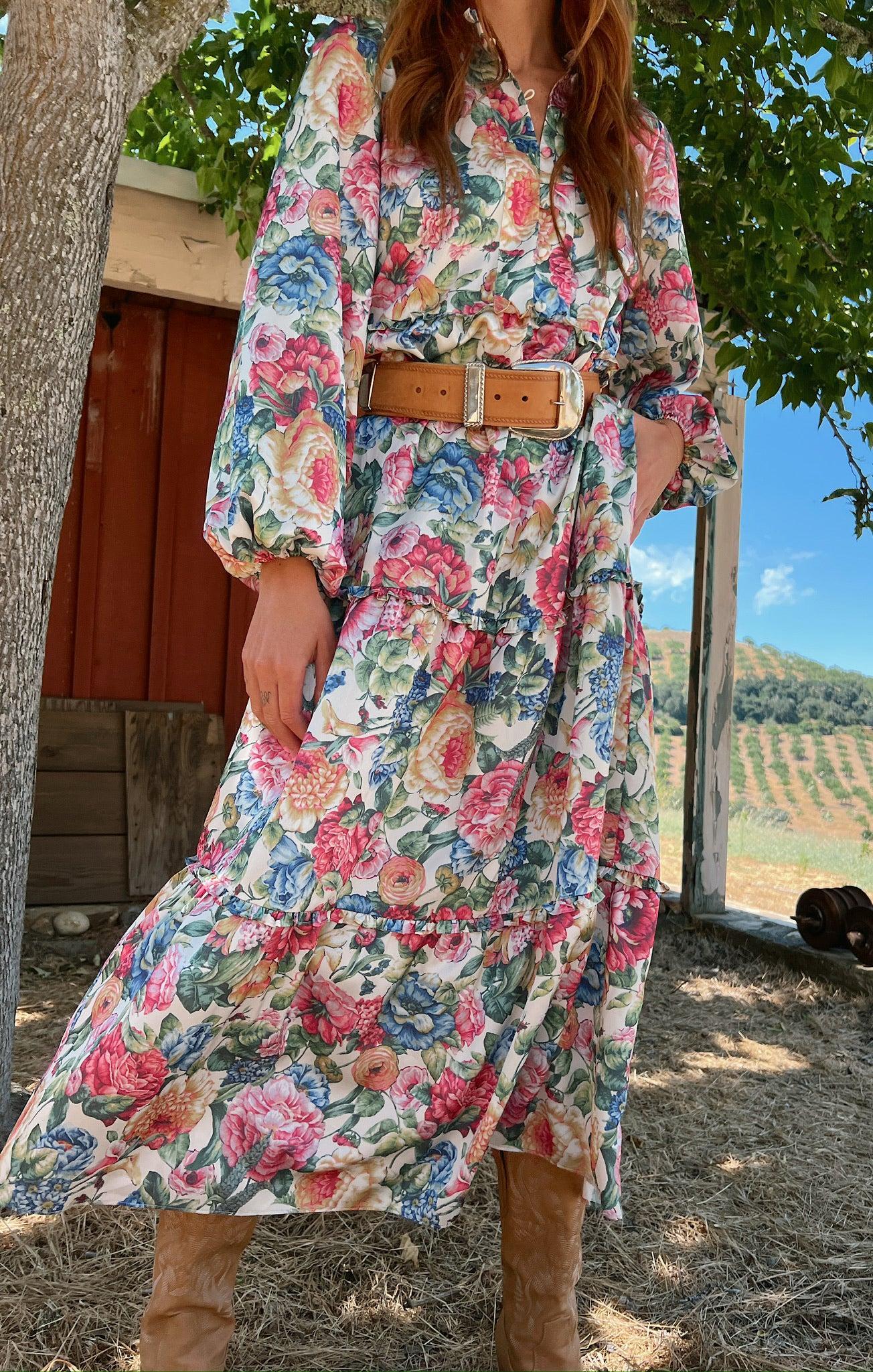 Loretta Maxi Dress ~ Dusty Meadows Product Image