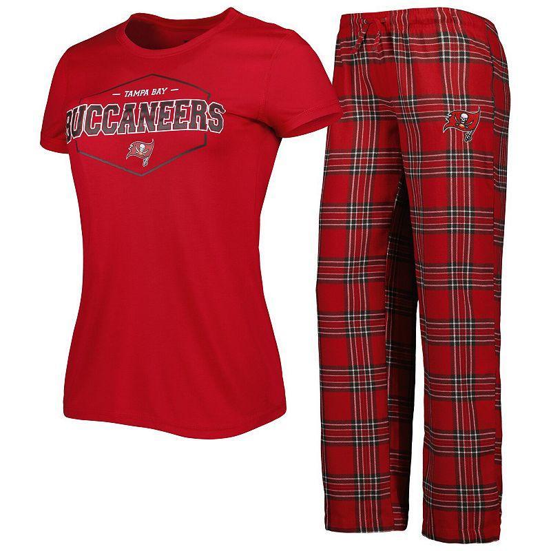 Womens Concepts Sport /Pewter Tampa Bay Buccaneers Badge T-Shirt & Pants Sleep Set Product Image