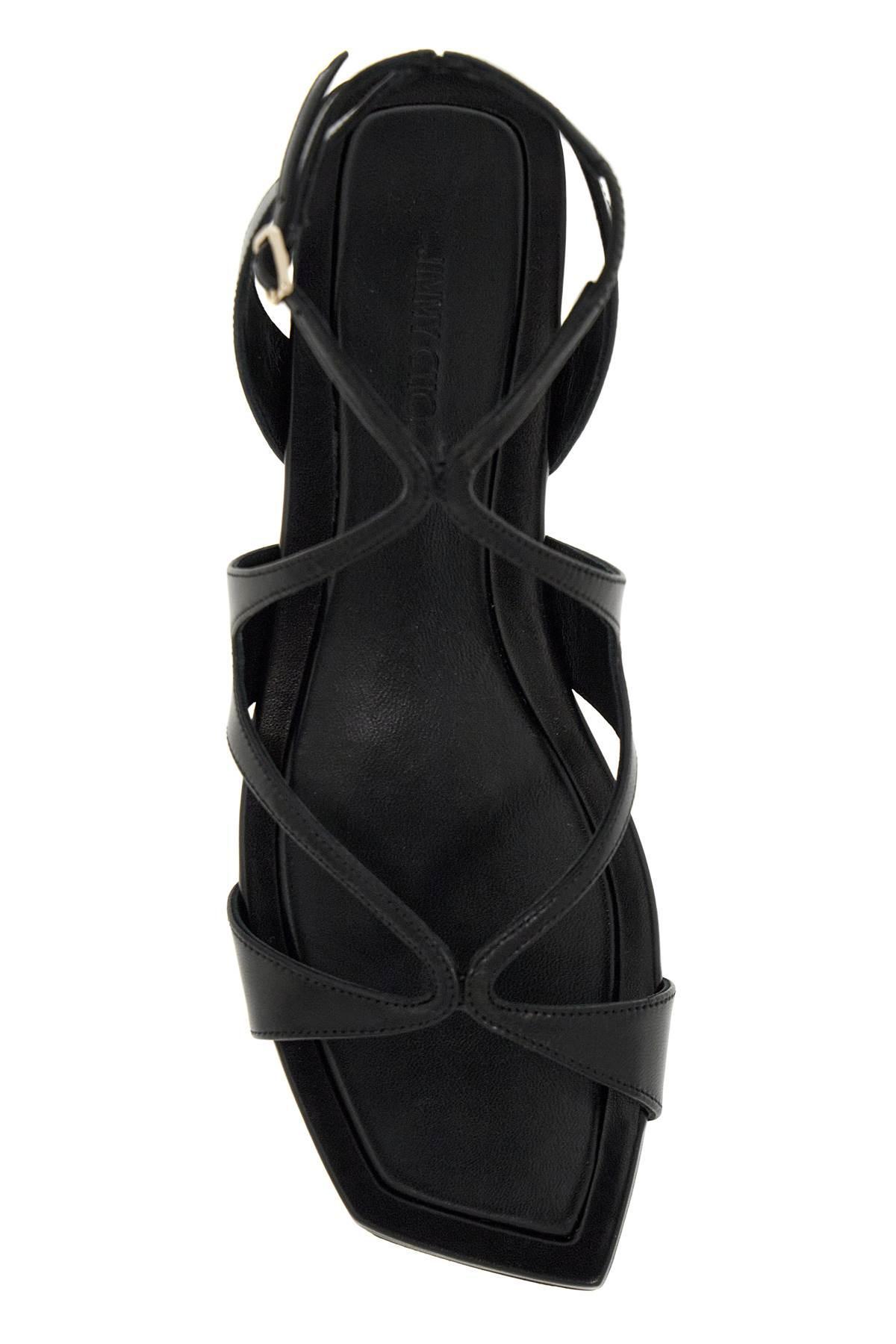 Ayla Leather Sandals In Black Product Image