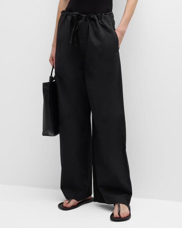 Kai Cotton Straight-Leg Drawstring Pants Product Image