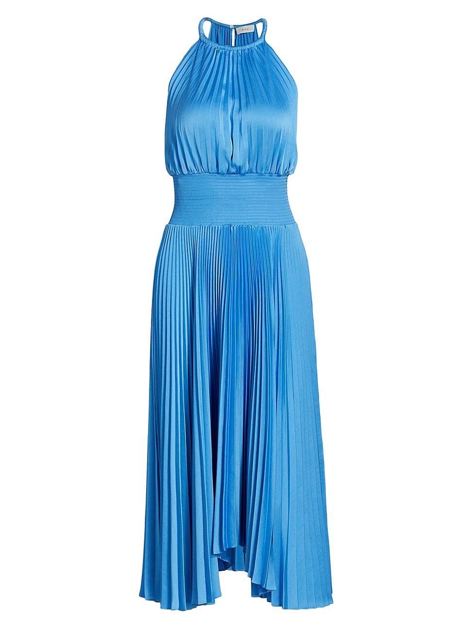 Womens Renzo II Asymmetric Pleated Midi-Dress Product Image