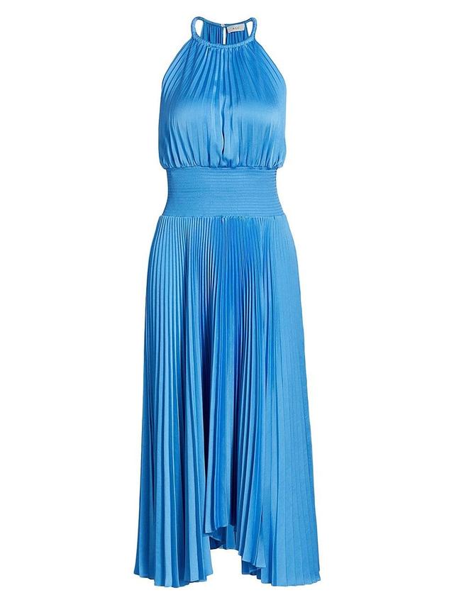 Womens Renzo II Asymmetric Pleated Midi-Dress Product Image