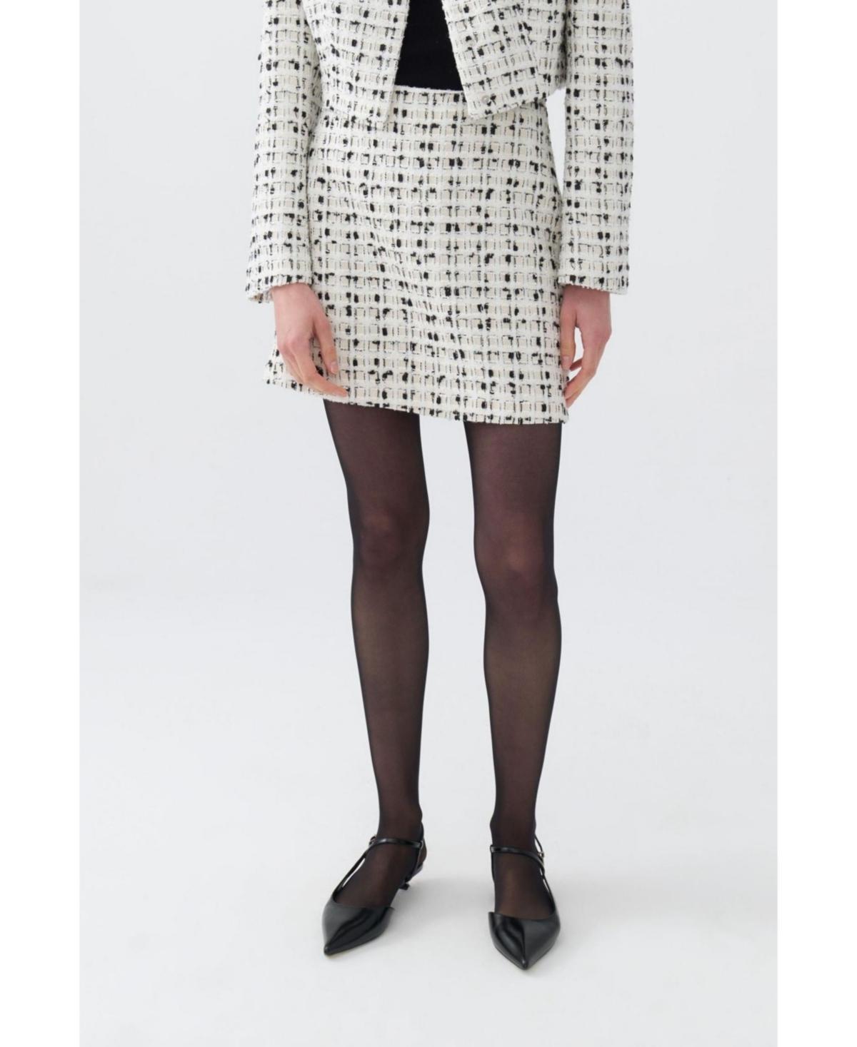 Nocturne Womens Tweed Mini Skirt Product Image