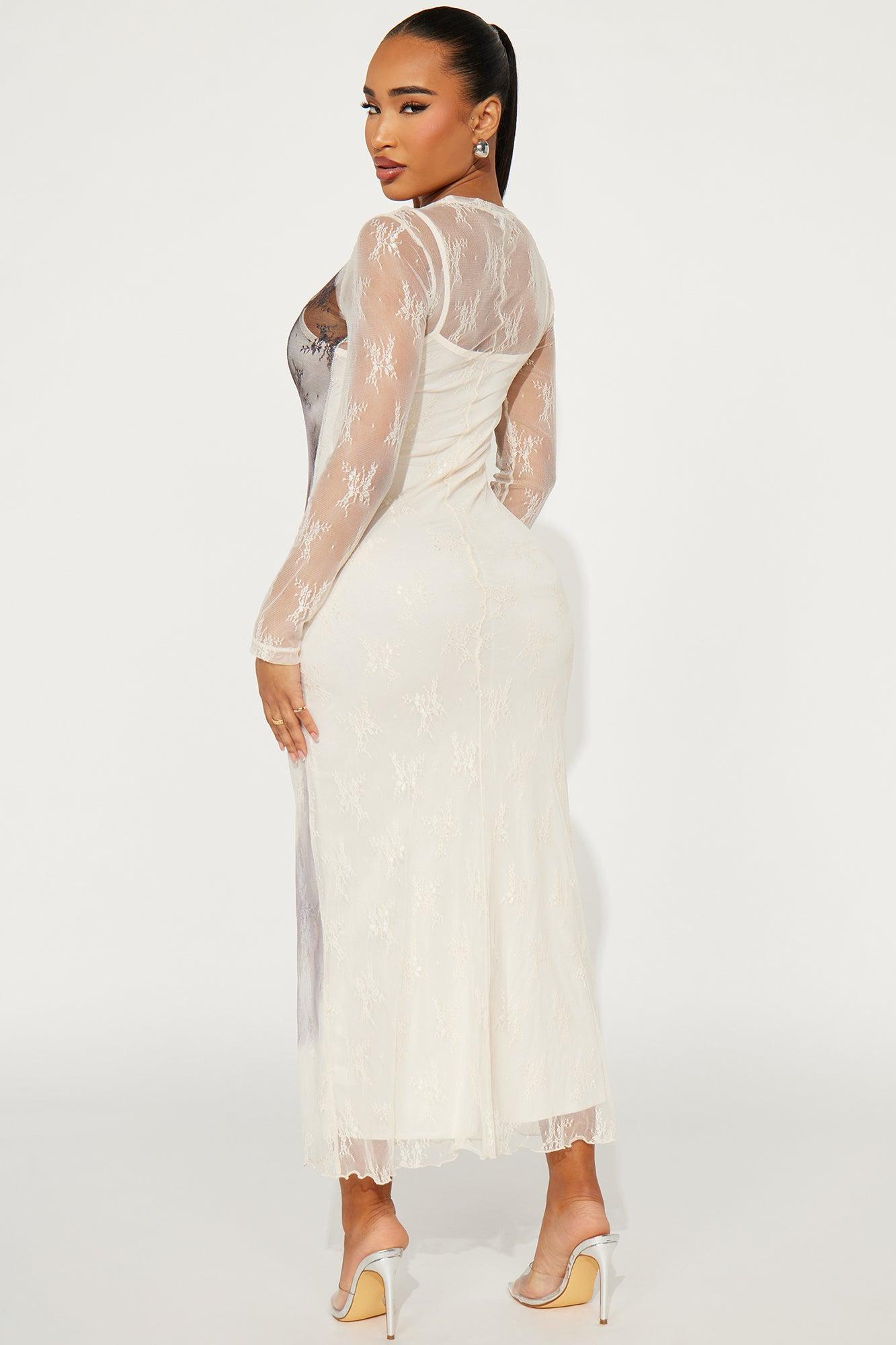 Willow Lace Maxi Dress - Cream/combo Product Image