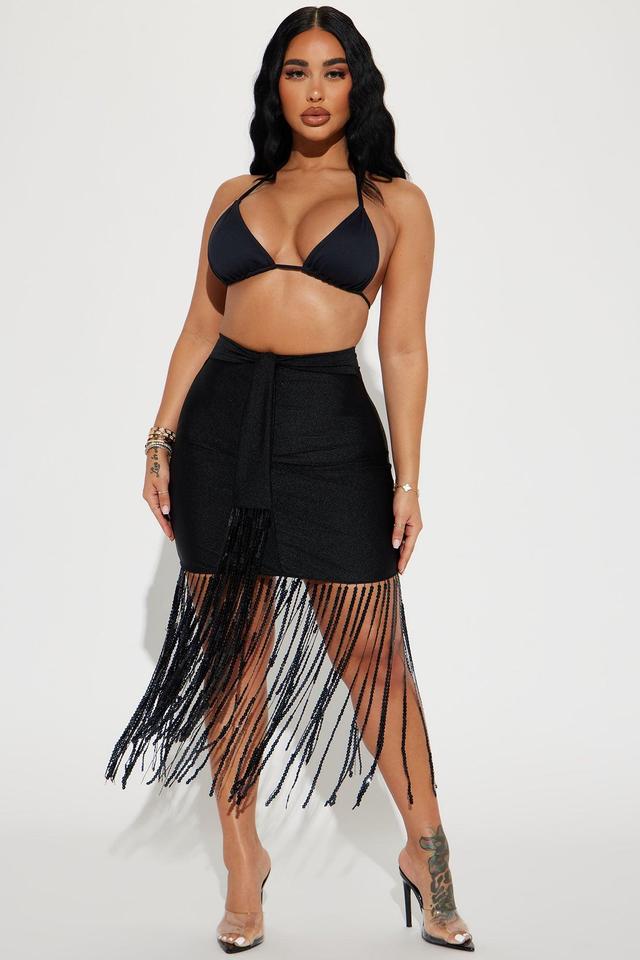 Drink In My Hand Cover Up Skirt - Black Product Image