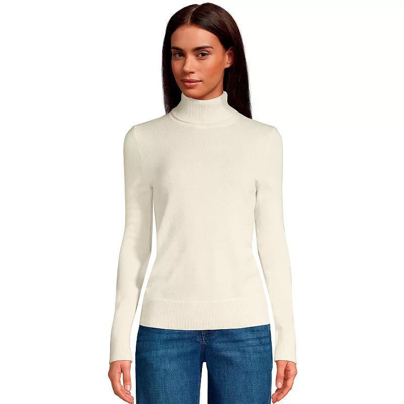 Womens Lands End Turtleneck Cashmere Sweater Product Image