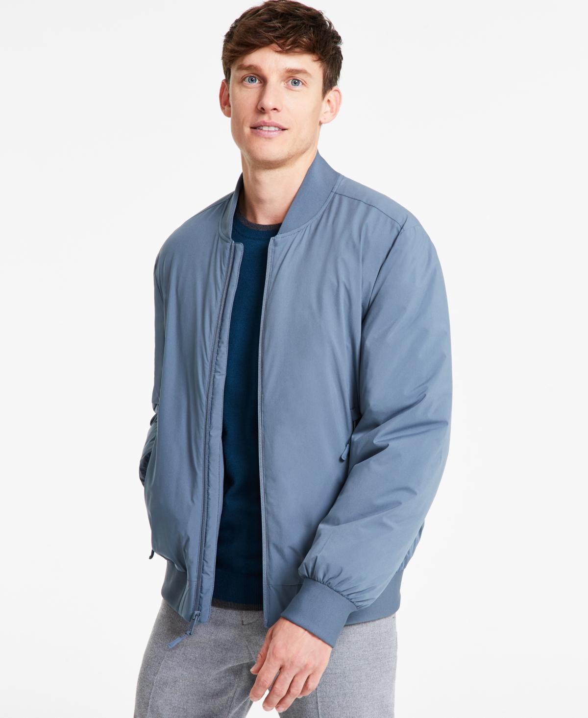 Dkny Mens Stretch Zip-Front Zip-Pocket Bomber Jacket Product Image