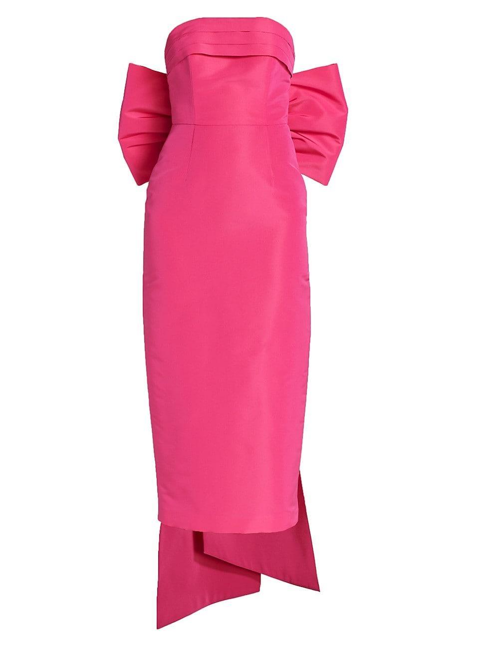 Womens Margaret Bow Silk Dress Product Image