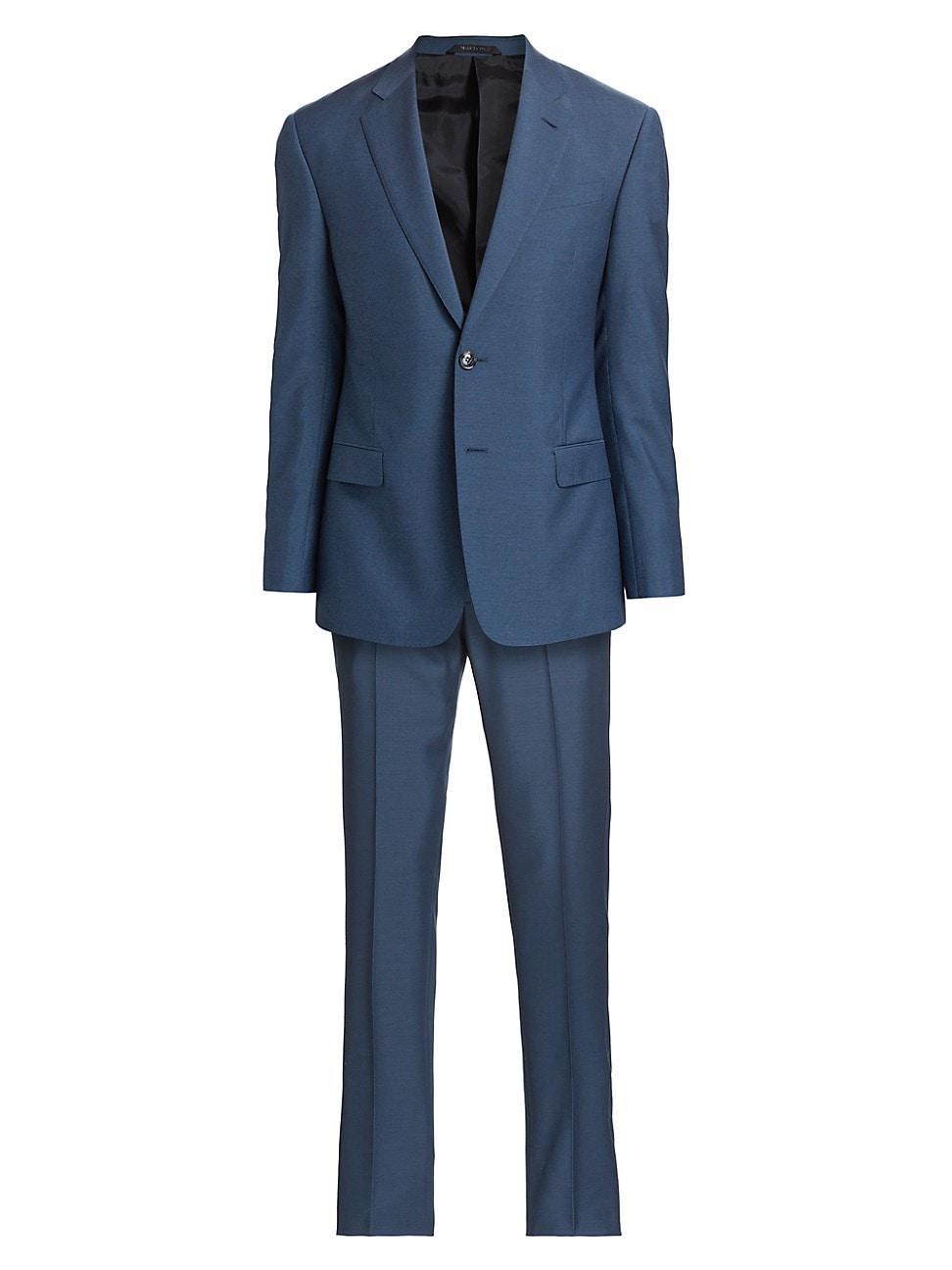 Mens Solid Wool-Blend Suit Product Image