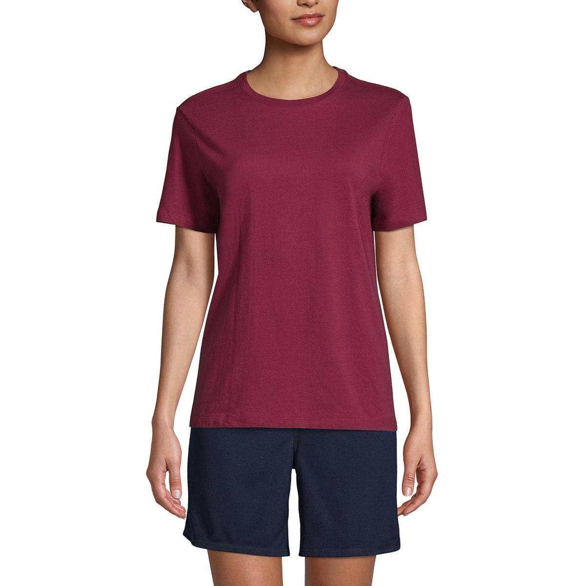 Lands End Womens School Uniform Tall Short Sleeve Feminine Fit Essential T-shirt Product Image