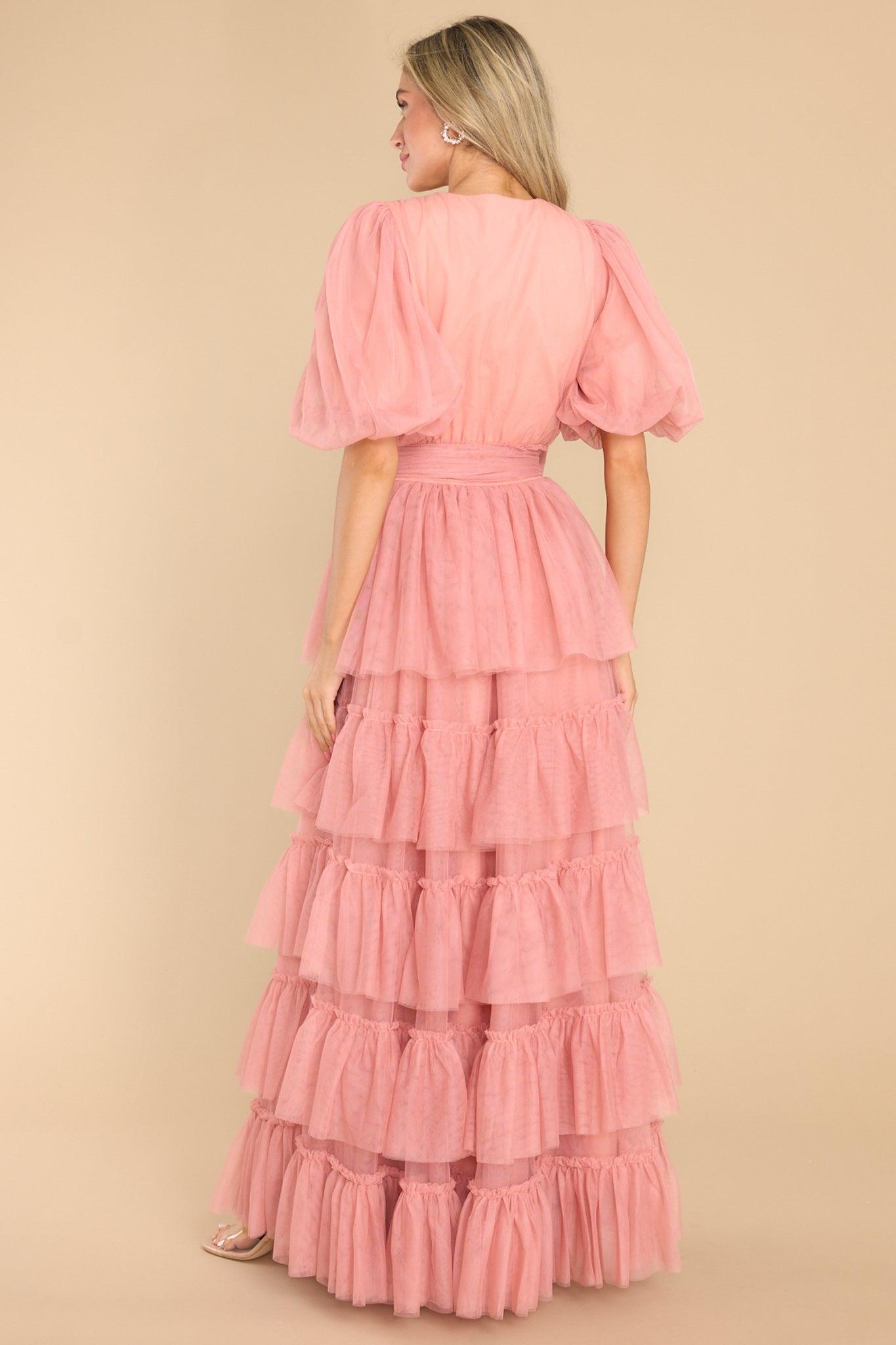 Aura A Beautiful Feeling Rose Maxi Dress Pink Product Image