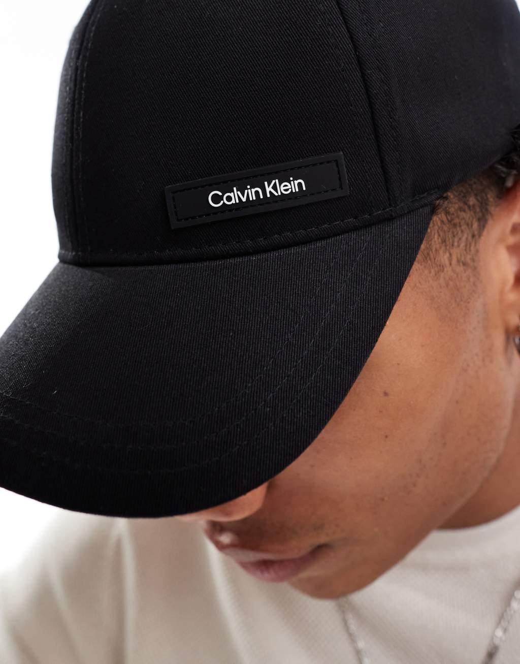 Calvin Klein essential logo cap in black Product Image