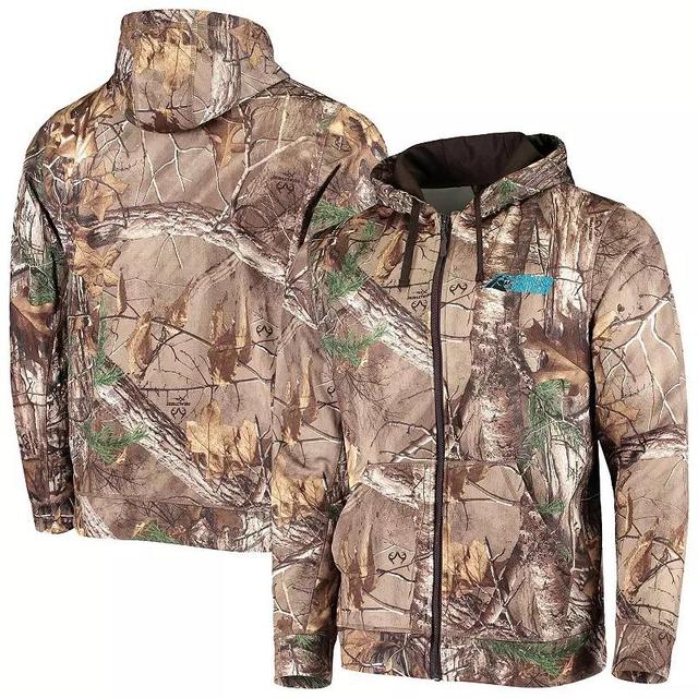 Mens Dunbrooke Realtree Camo Carolina Panthers Trophy Tech Fleece Full-Zip Hoodie Product Image