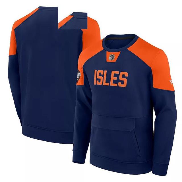 Mens Fanatics Branded Navy New York Islanders 2024 NHL Stadium Series Authentic Pro Fleece Logo Pullover Sweatshirt Isl Blue Product Image