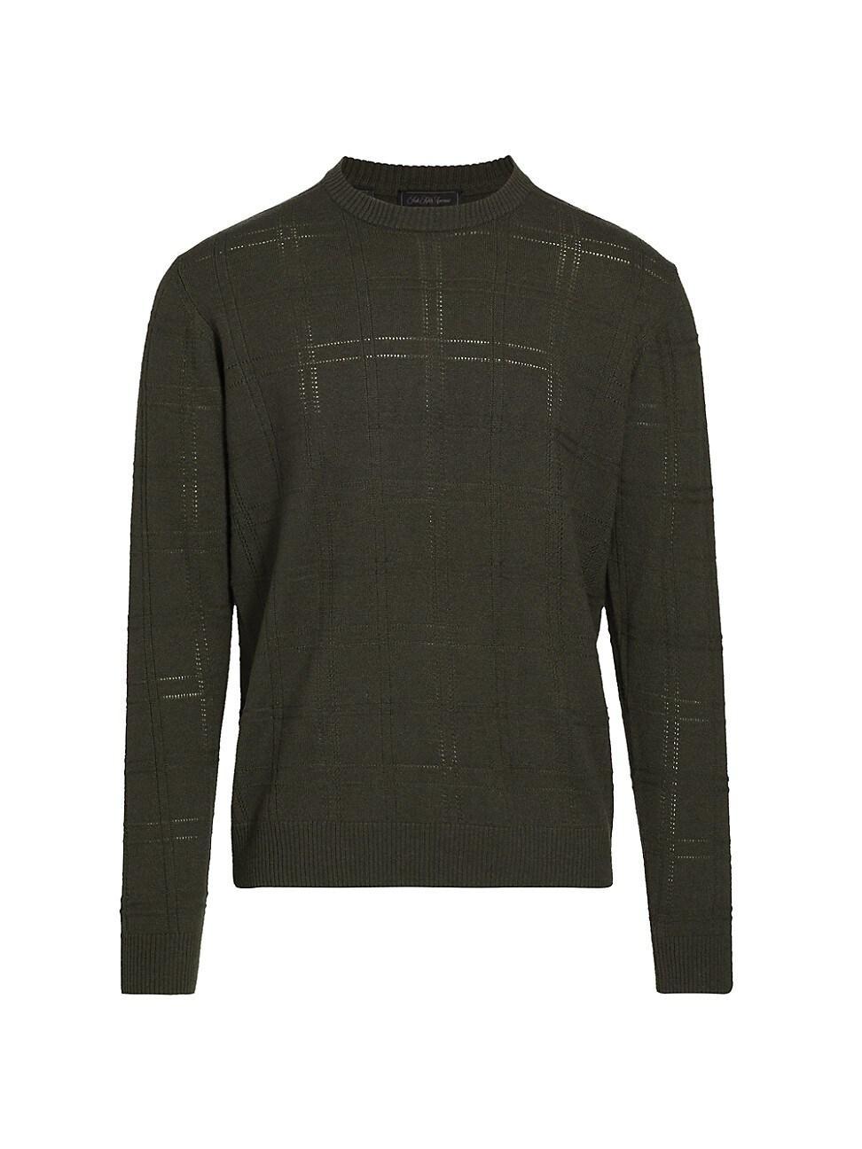 Mens COLLECTION Grid Wool-Blend Sweater Product Image