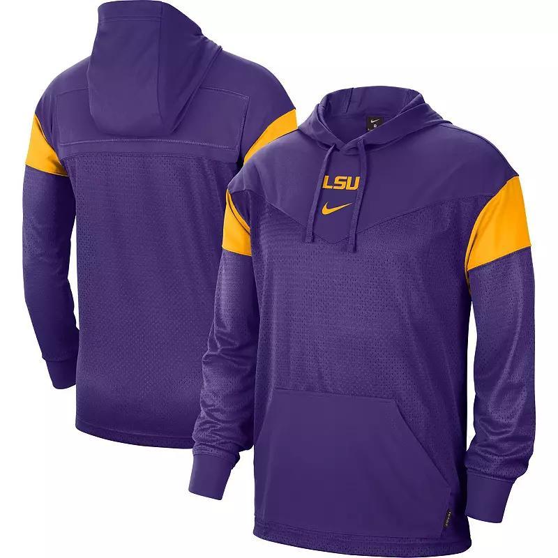 Mens Nike LSU Tigers Sideline Jersey Pullover Hoodie Product Image