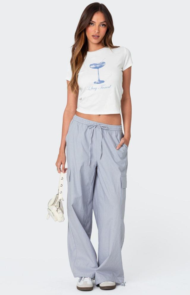 Edikted Women's Phoenix Linen Look Cargo Pants Product Image