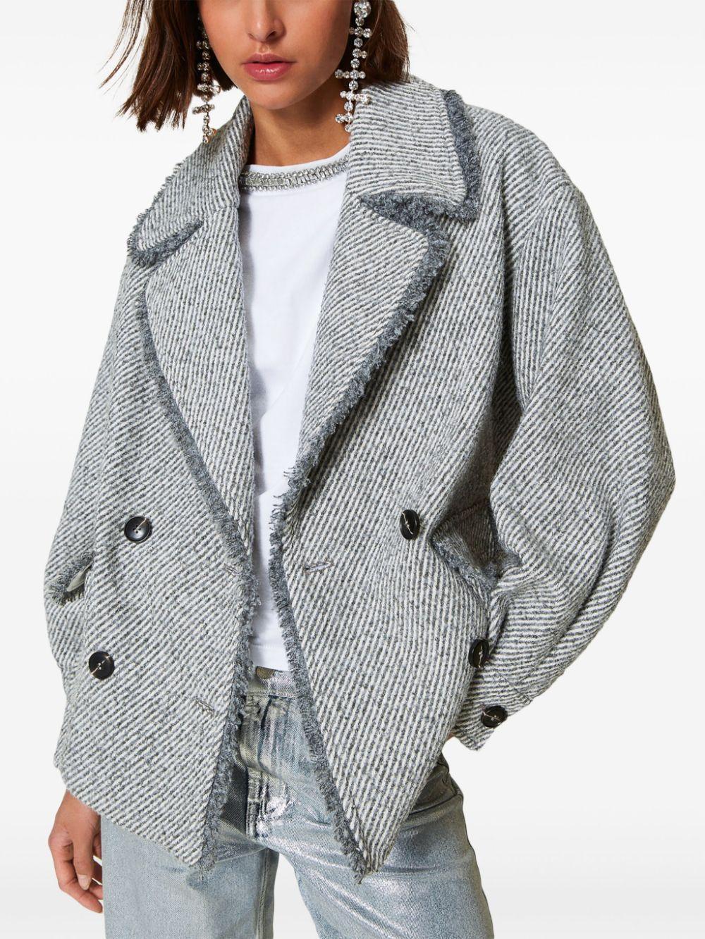 two-tone double-breasted jacket Product Image