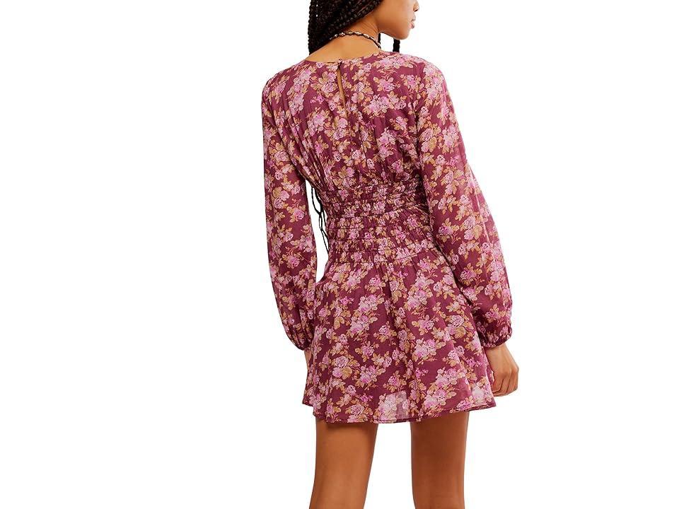 Free People Keep You Mini Dress (Berry Combo) Women's Dress Product Image