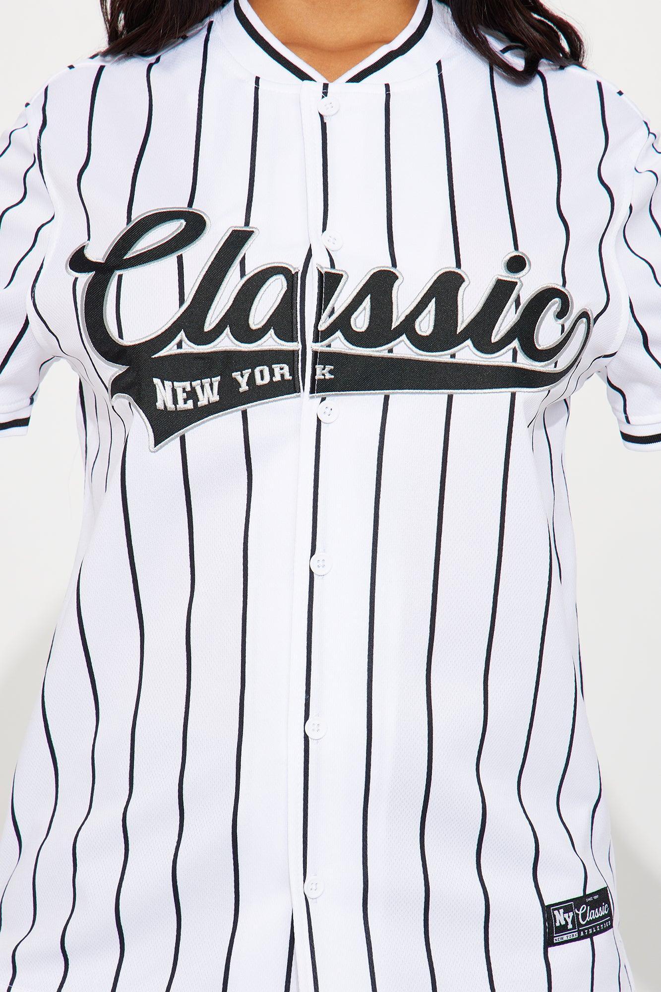 Classic New York Jersey Top - White/Black Product Image