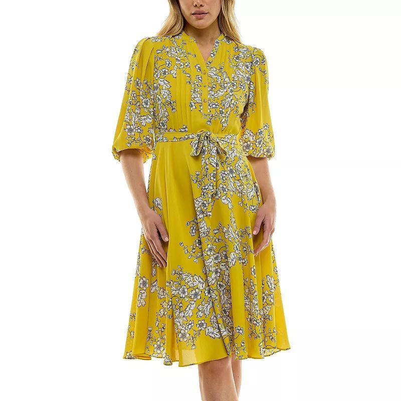 Womens Nanette Lepore Printed 3/4 Sleeve Shirt Dress Product Image