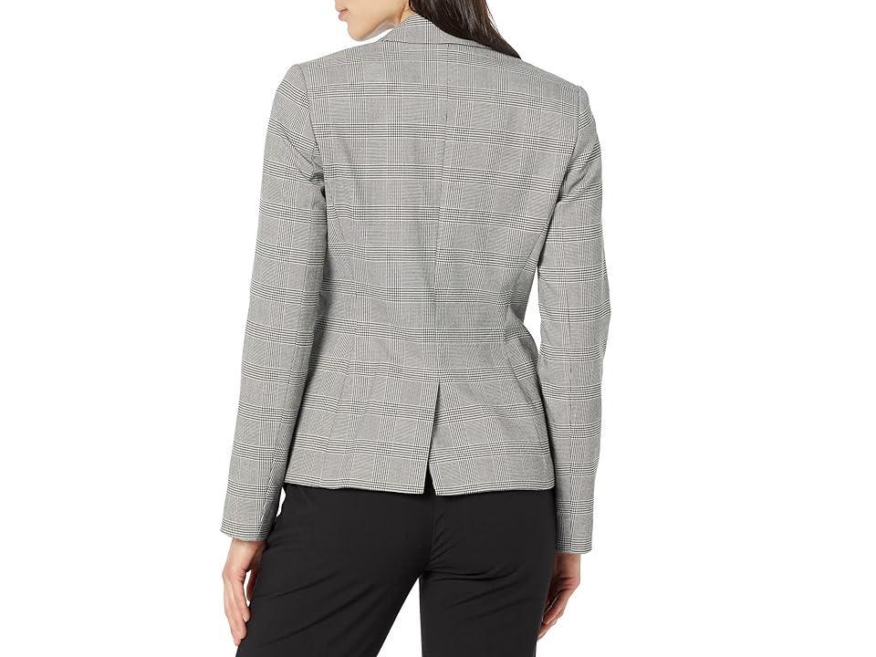 Tommy Hilfiger Plaid Blazer Ivory) Women's Clothing Product Image