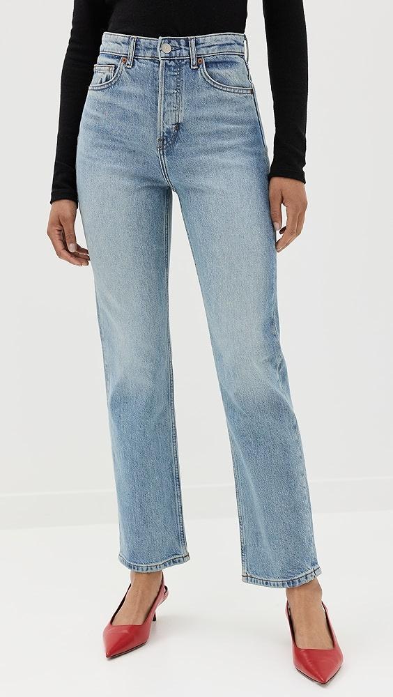 Reformation Cynthia Stretch High Rise Straight Jeans | Shopbop product image