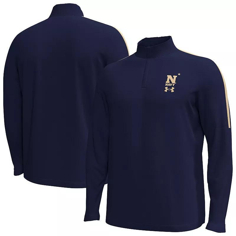 Mens Under Armour Midshipmen Playoff Performance Quarter-Zip Jacket Blue Product Image