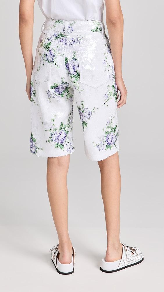 Tanner Fletcher Sid Floral Sequin Shorts | Shopbop Product Image