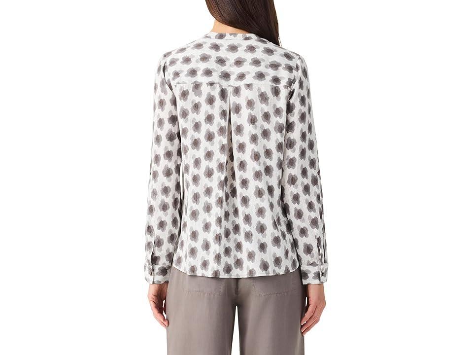 NIC+ZOE Clover Stamp Shirt (Grey Multi) Women's Clothing Product Image