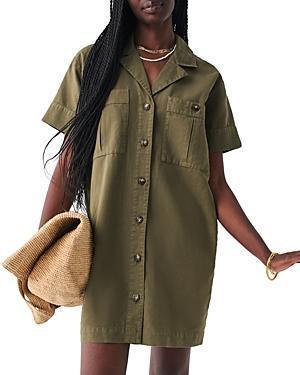 Faherty Palos Verdes Cotton & Linen Mini Shirtdress Product Image