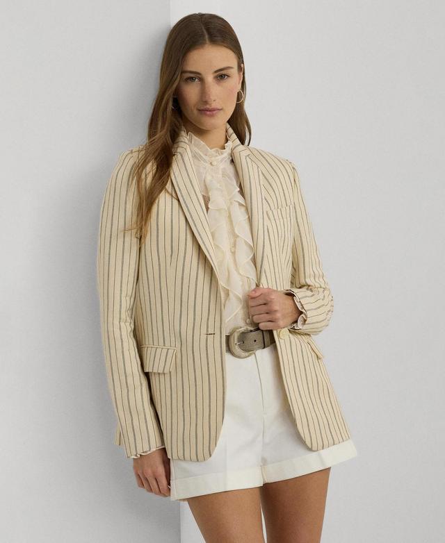 Lauren Ralph Lauren Womens Pinstriped Blazer Product Image