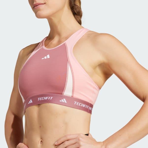 Techfit Medium-Support High-Neck Colorblock Bra Product Image