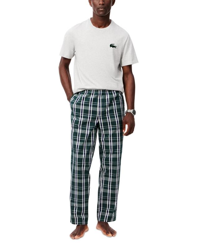 Lacoste Mens Cotton Plaid Pajama Pants Product Image