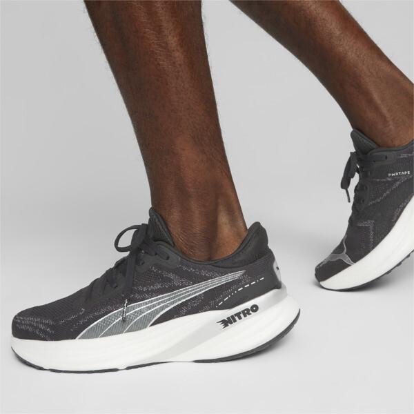 PUMA Magnify NITRO™ 2 Men's Running Shoes in Black/White/Silver Product Image